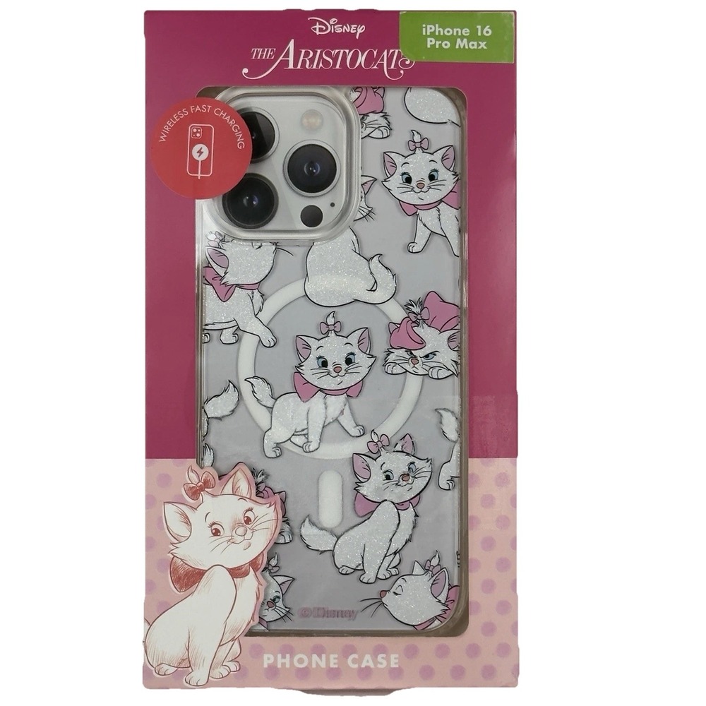 Disney Aristocats‎ iPhone 16 Pro Max Case Hearts Kittens Cats Fast Charging New
